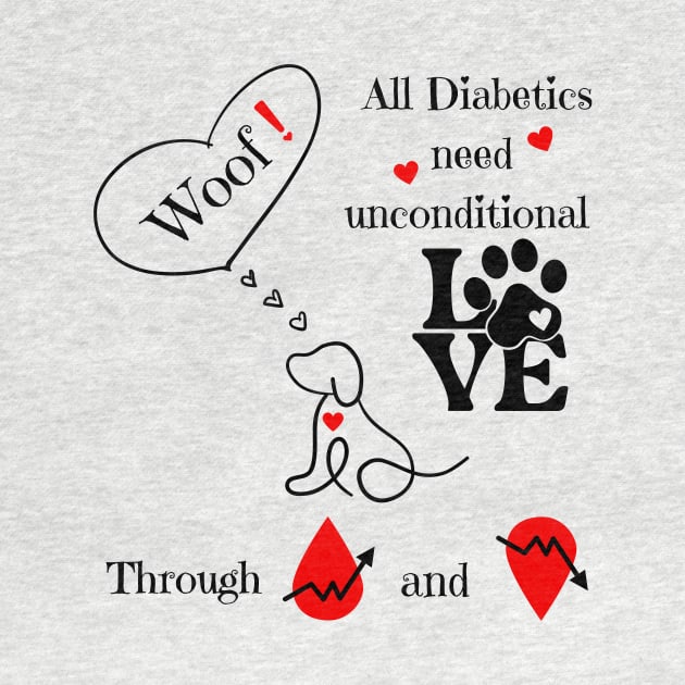 Diabetics Unconditional Dog Love Through Highs and Lows by Diabeticsy